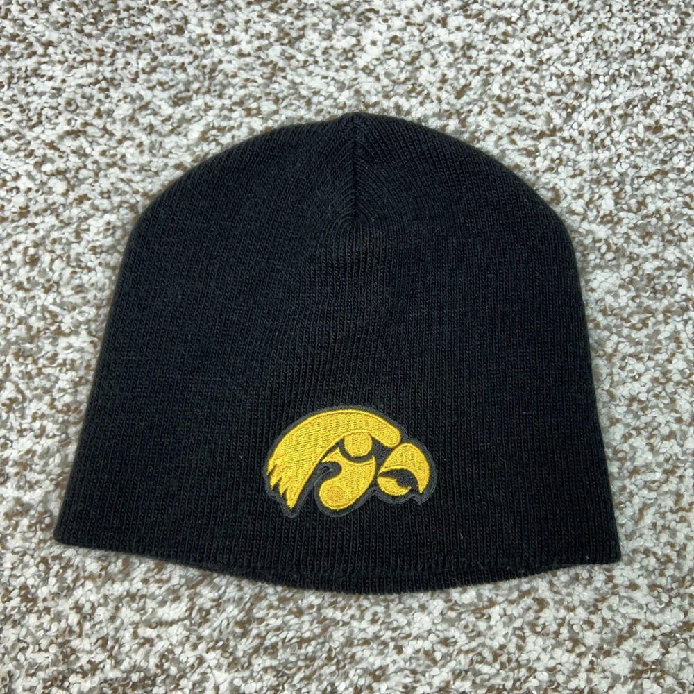 Iowa Hawkeyes Knit Beanie Mens One Size Black NCAA‎ Football Rossmor Industries